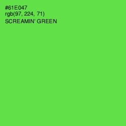 #61E047 - Screamin' Green Color Image